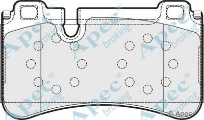APEC BRAKING pad1610 -  Комплект тормозных колодок, дисковый тормоз